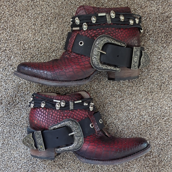 freebird Shoes - Freebird By Steven Freebird Red Saloon Shoes Booties